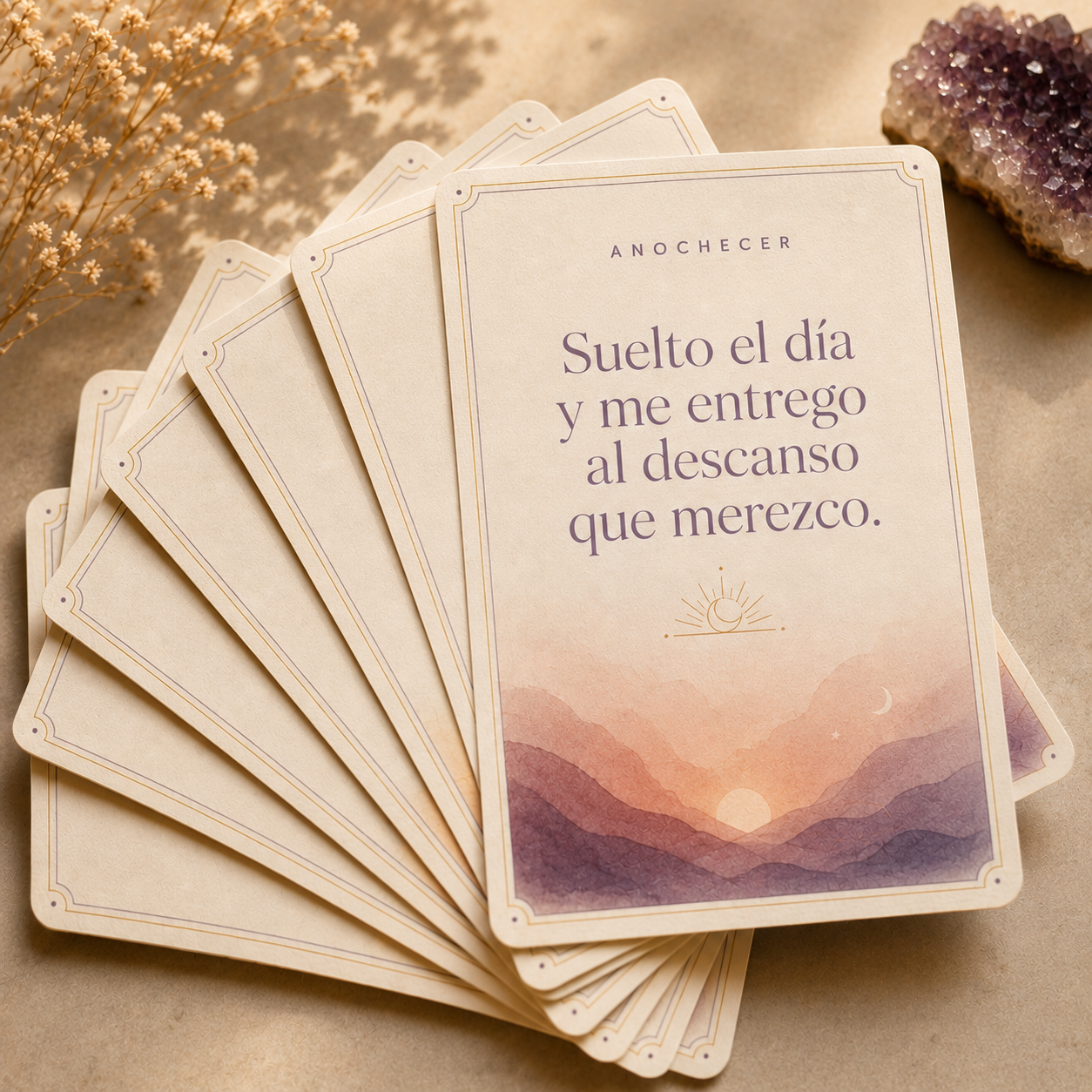 Anochecer - Cartas de afirmación