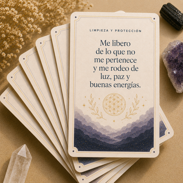 Limpieza y Protección - Cartas de afirmación