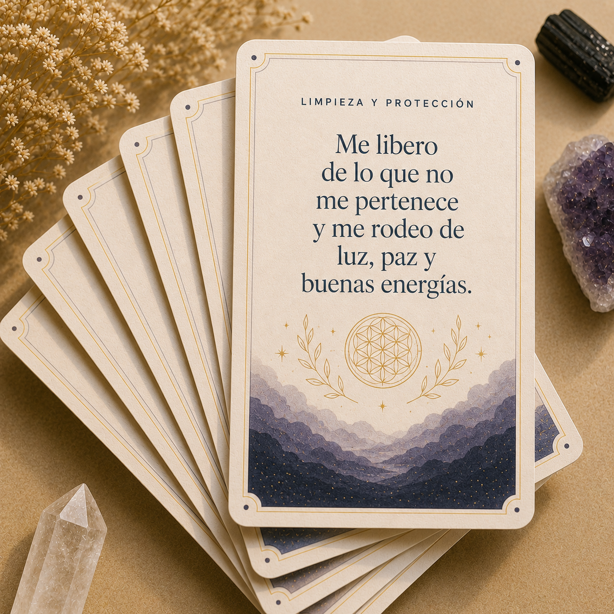 Limpieza y Protección - Cartas de afirmación