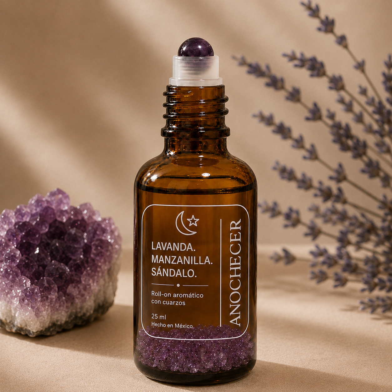Anochecer — Roll-On Aromático con Aceites Esenciales y Amatista