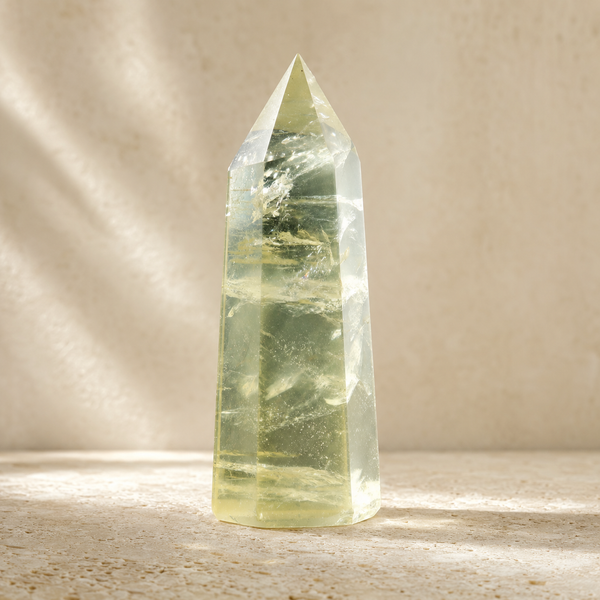 Punta de Citrino Natural Pulido — Piedra de Intención