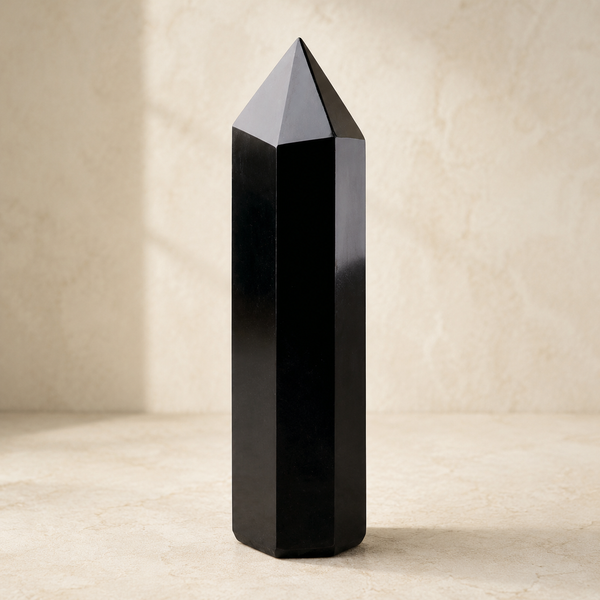 Punta de Obsidiana Negra Pulida | Protección y Fortaleza