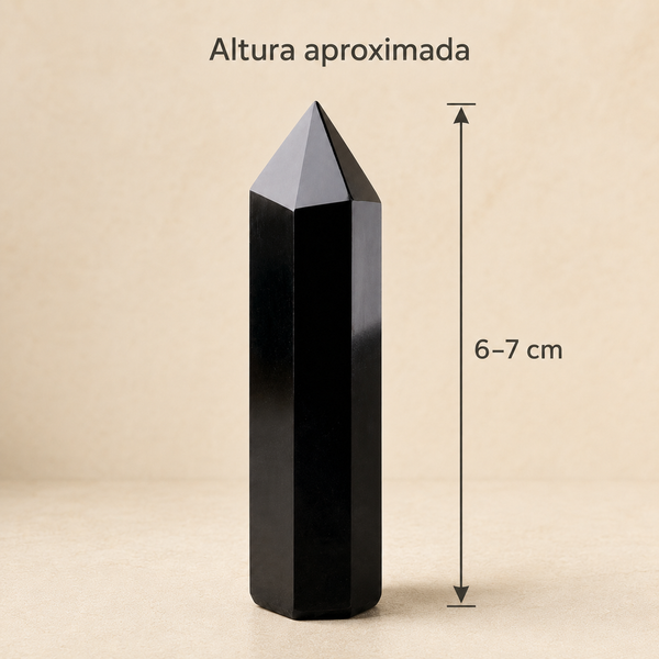 Punta de Obsidiana Negra Pulida | Protección y Fortaleza