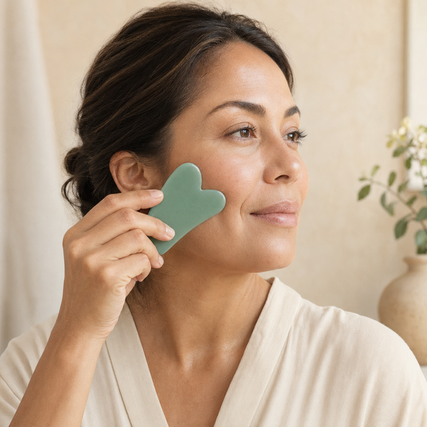 Gua Sha de Aventurina Verde Natural | Masaje Facial y Autocuidado