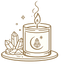 Vela artesanal de soya