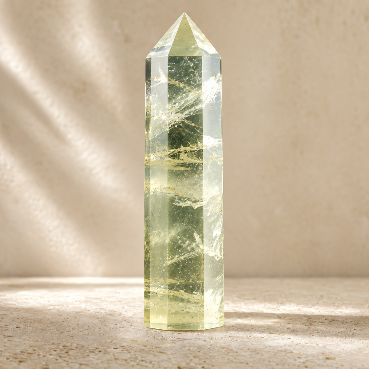 Punta de Citrino Natural Pulido — Piedra de Intención