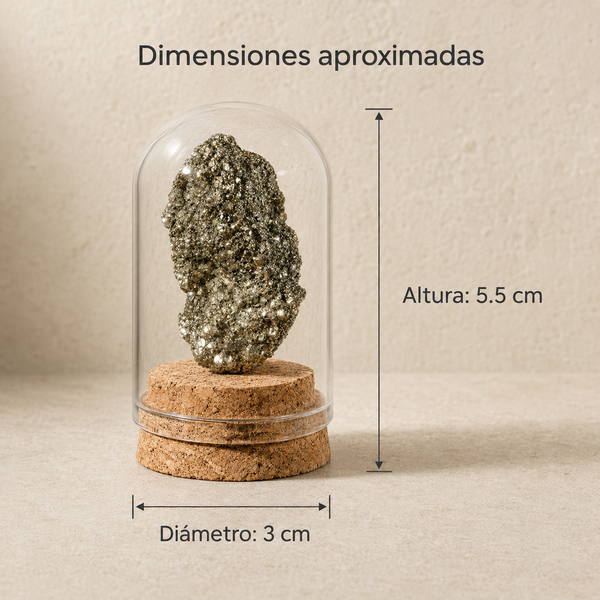 Pirita Peruana Natural en Cúpula | Abundancia y Confianza | 5.5 cm
