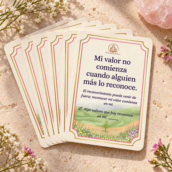 Siete Cartas de Afirmación Florecer con diseño aprobado